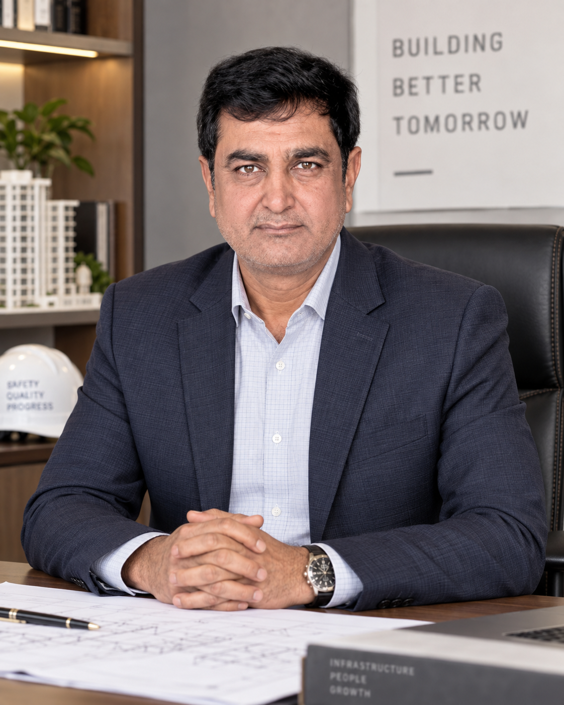 Portrait-style photo of Mr. Haresh Katharotiya, Managing Director of Skrutim Infra LLP